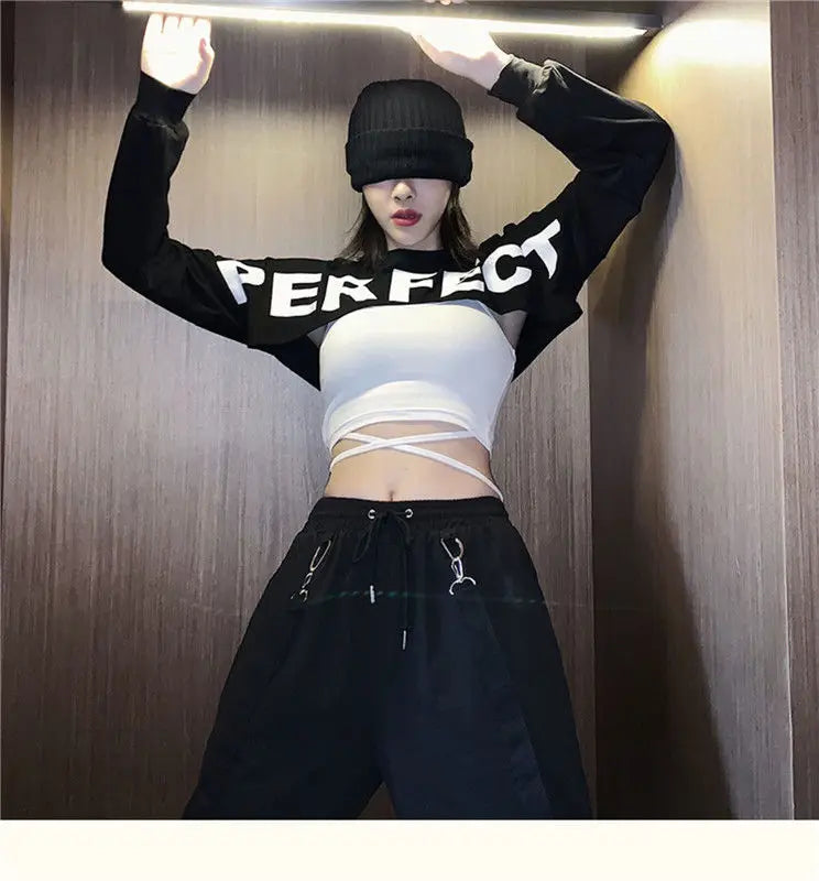 2 Pieces Sets Women Summer Fashion Letter Printing Slim Bandage Sexy Korean Style Lady All-match Crop Tops Spaghetti Strap Camis