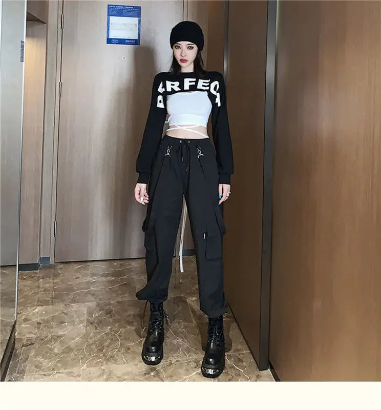 2 Pieces Sets Women Summer Fashion Letter Printing Slim Bandage Sexy Korean Style Lady All-match Crop Tops Spaghetti Strap Camis