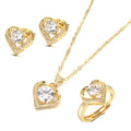 18K Gold Zircon Jewelry Set