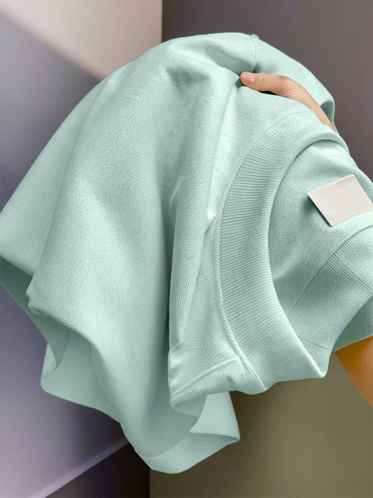 Pure Color Short Sleeve Top