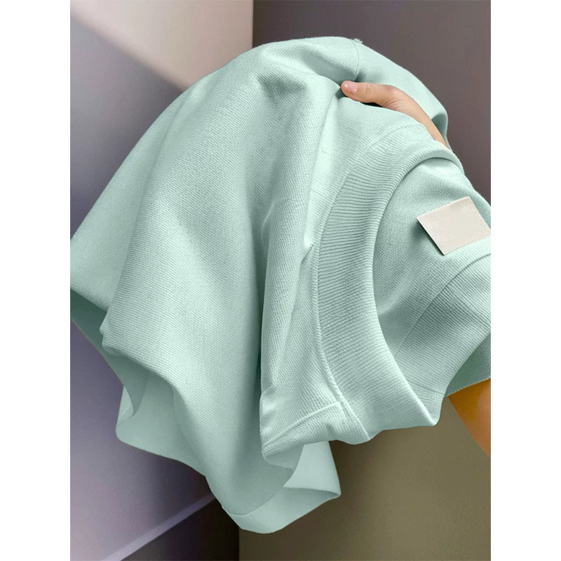 Pure Color Short Sleeve Top