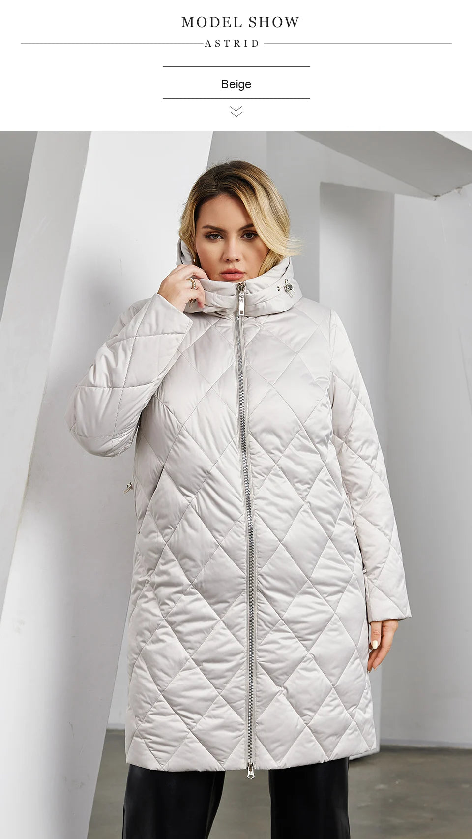 Astrid Women's Winter Jacket 2023 Plus Size Women Parka Long Thick Bio Down Jackets Hooded Diamond Quilted Coat Female Clothing