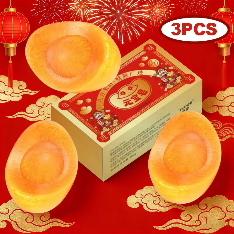 Yuanbao Aromatherapy Soap is full of blessings and good luck. Yuanbao Aromatherapy Soap Cleansing and bathing Soap