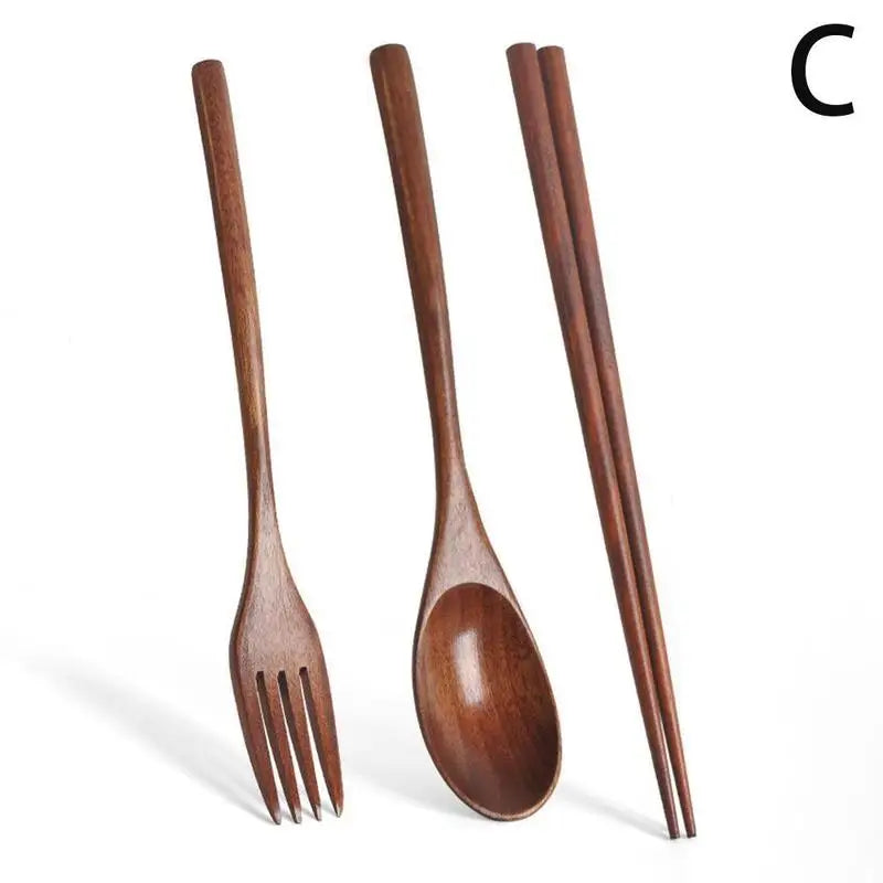 {3-Pieces} Korean Wooden Tableware