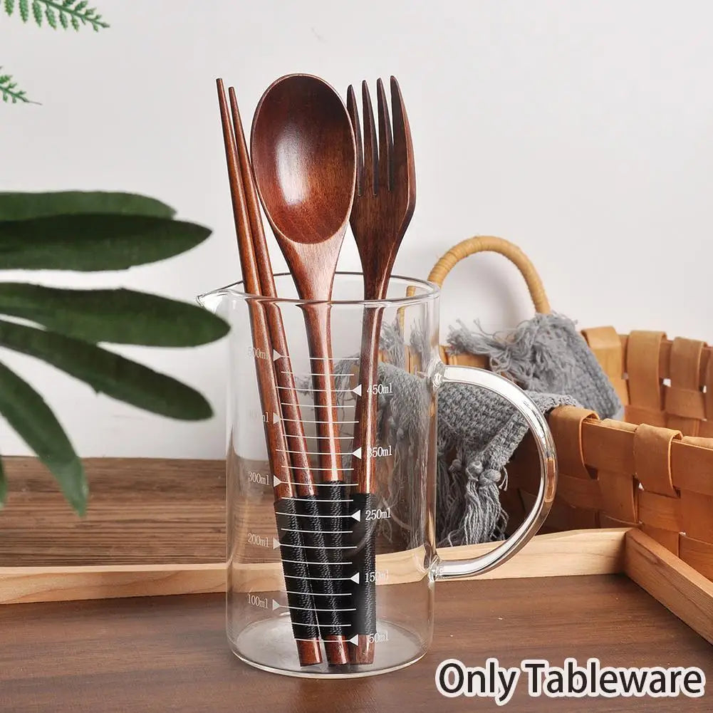 {3-Pieces} Korean Wooden Tableware
