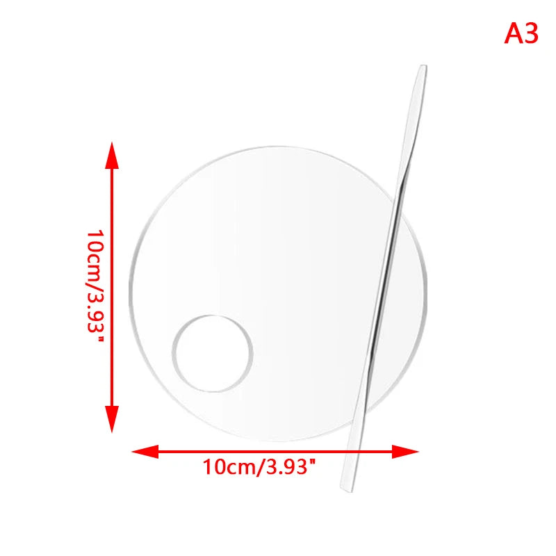 Acrylic Palette Spatula Rod Gel Foundation Eye Shadow Mixing Cream Pigments Stainless Cosmetic Makeup Nail Art Manicure Tool Set