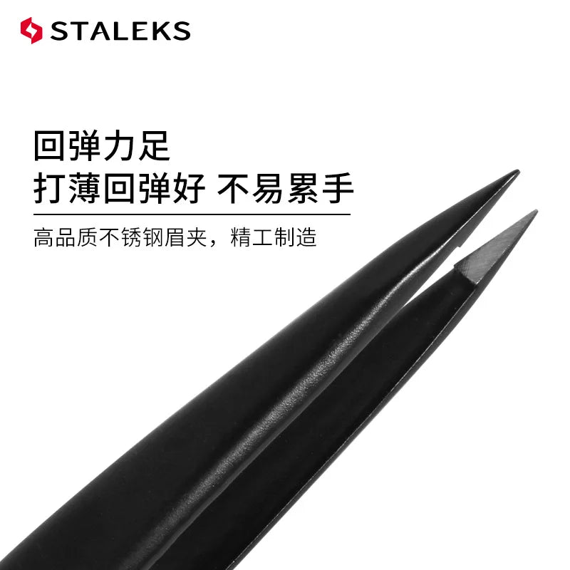 STALEKS Eyebrow Tweezers Professional Stainless Steel Beard Clips Hair Removal Tweezer Eyelash Extension Makeup Tools TE-11-5