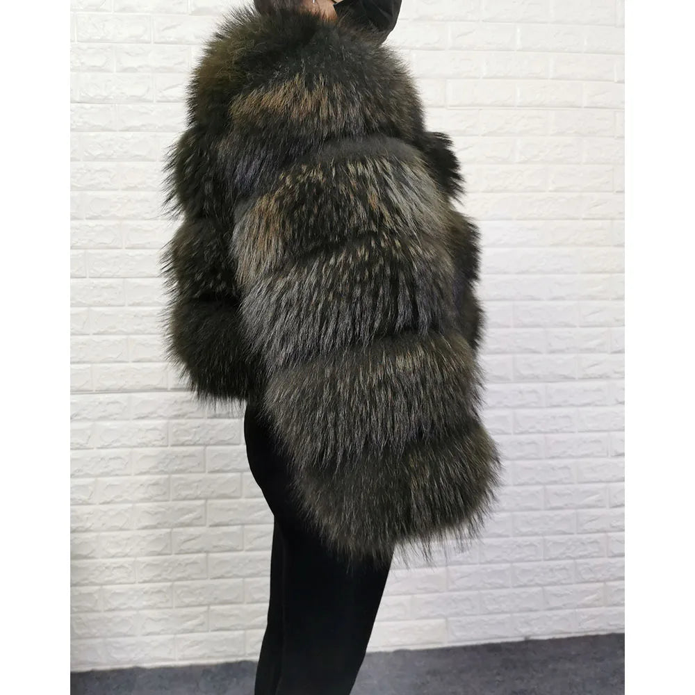 2025 trend natural fur real fur coat women's jacke Leather Woman clothing new outerwears Female Vest