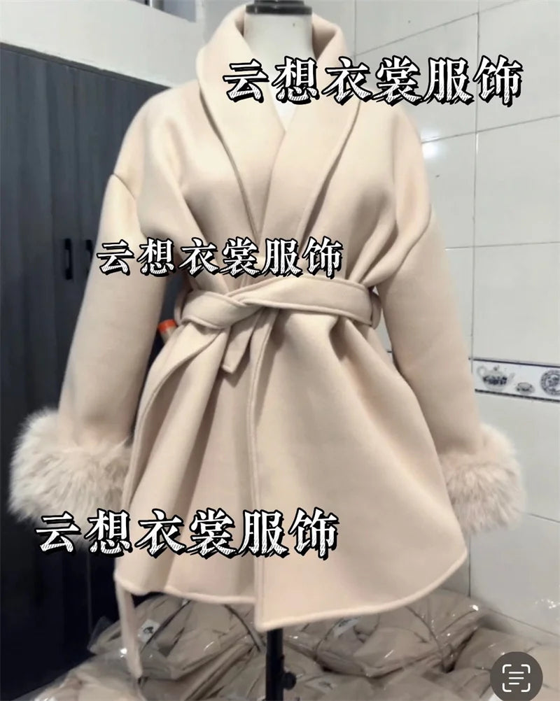 Thin Strap Woolen Jacket