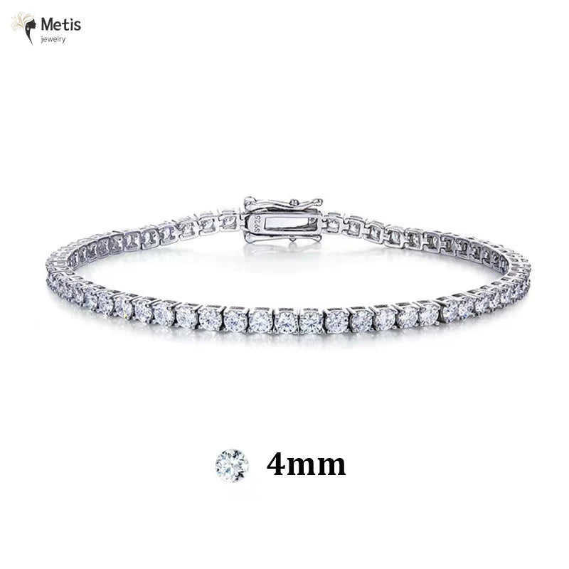 4mm Dainty Full Moissanite Tennis Bracelet