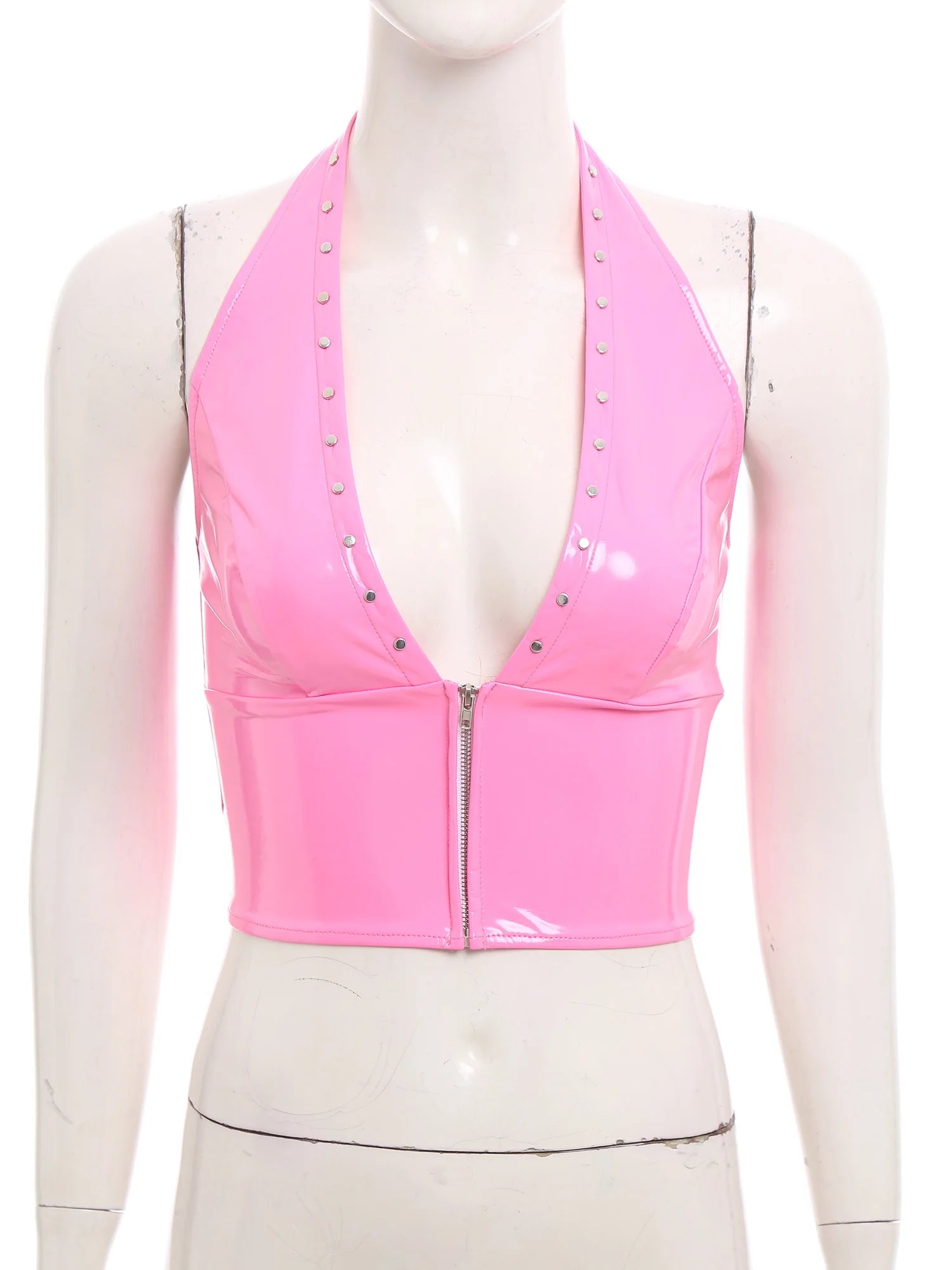 Glossy Patent Leather Crop Top