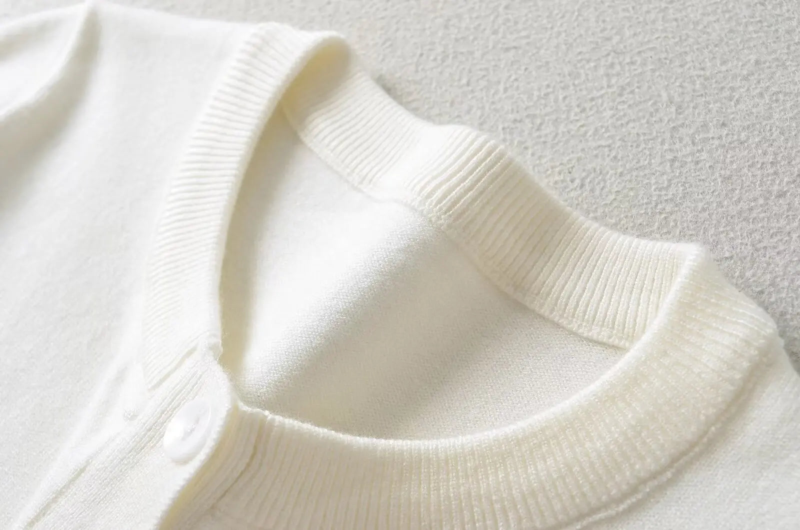 Retro Button Through Pointelle Knit Cardigan