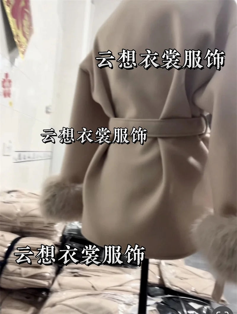 Thin Strap Woolen Jacket