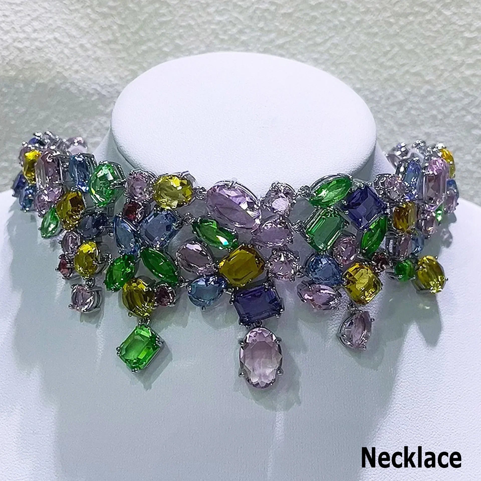 Agate Crystal Necklace Earrings Bracelet Ring