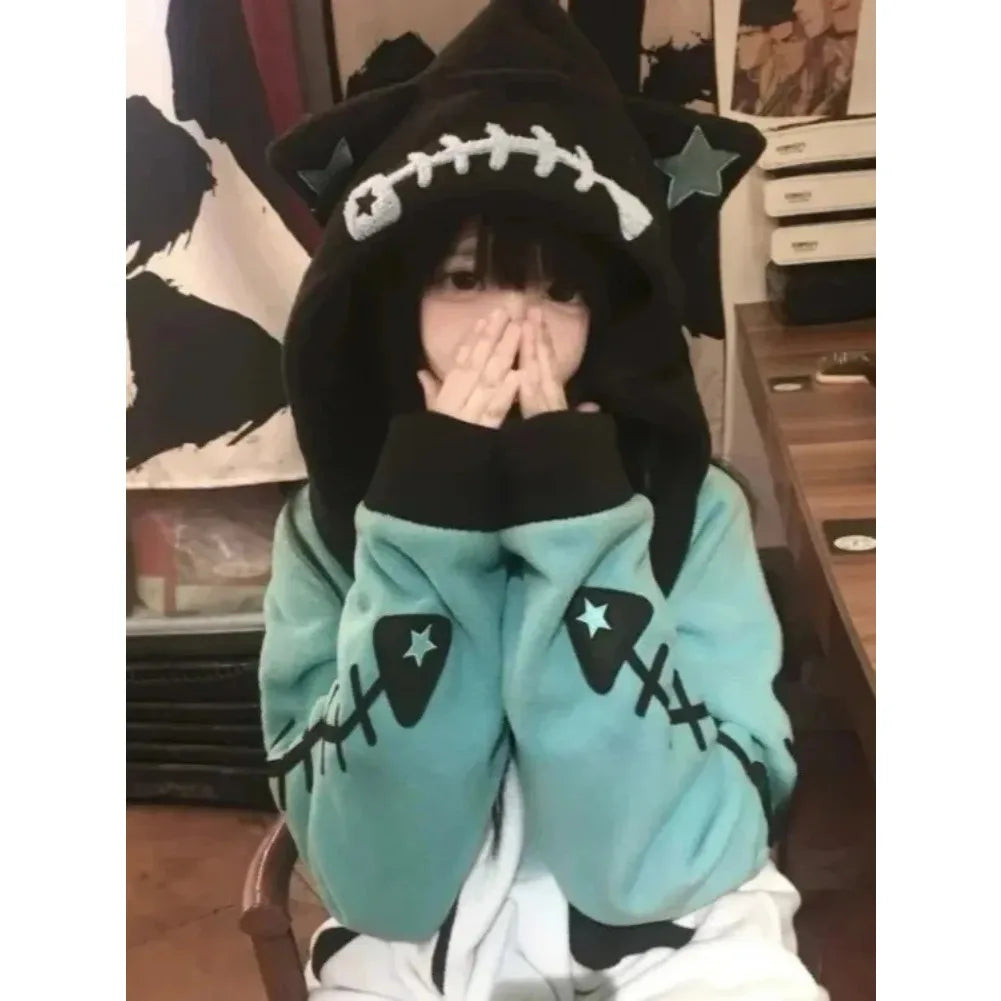 Kawaii Fish Bone Hoodie