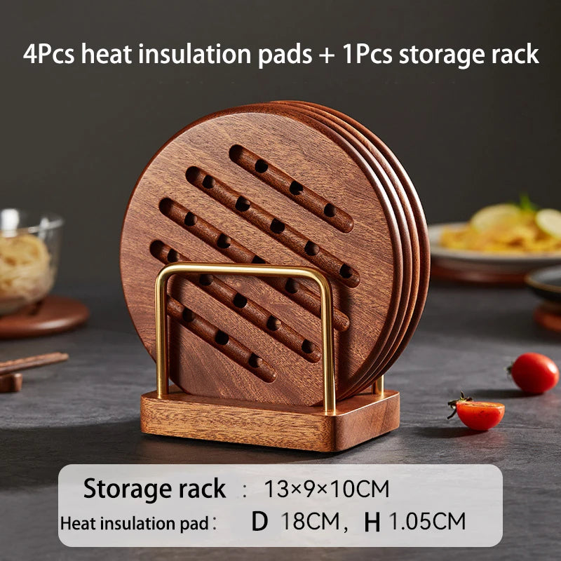 Wooden Trivet ebony pad