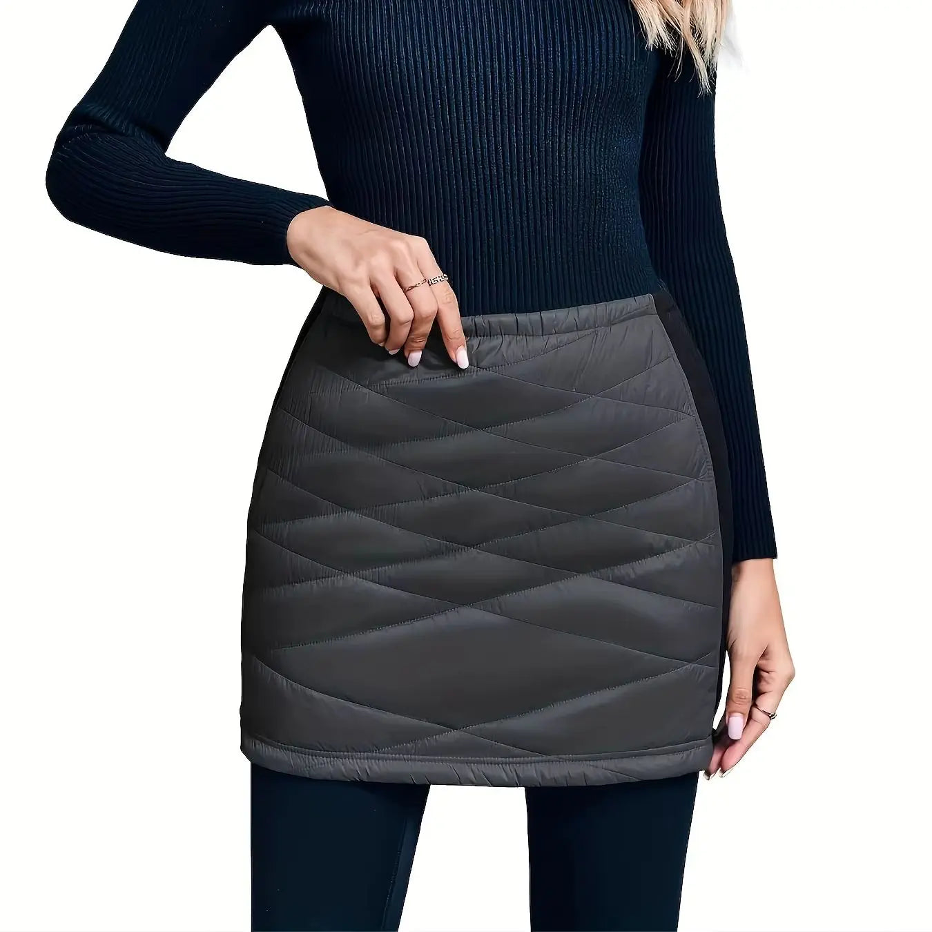 Zippered Puffer Skirt