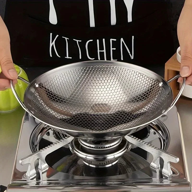 Stainless Steel Honeycomb Non-Stick Skillet