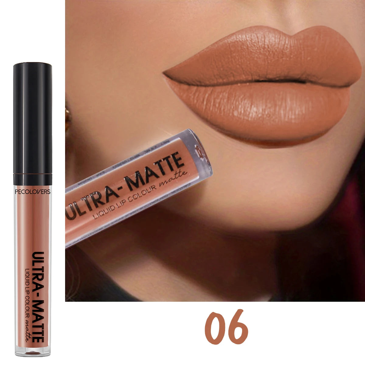 Velvet Mate Nude Brown Red Lip Gloss Lint Matte Liquid Lipstick Waterproof Long Lasting Tube Makeup Cosmetic Lipsticks Lipgloss