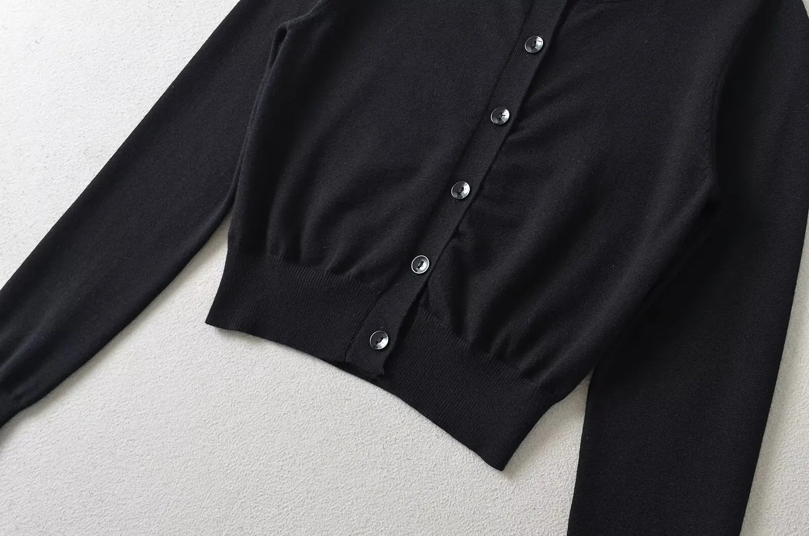 Retro Button Through Pointelle Knit Cardigan