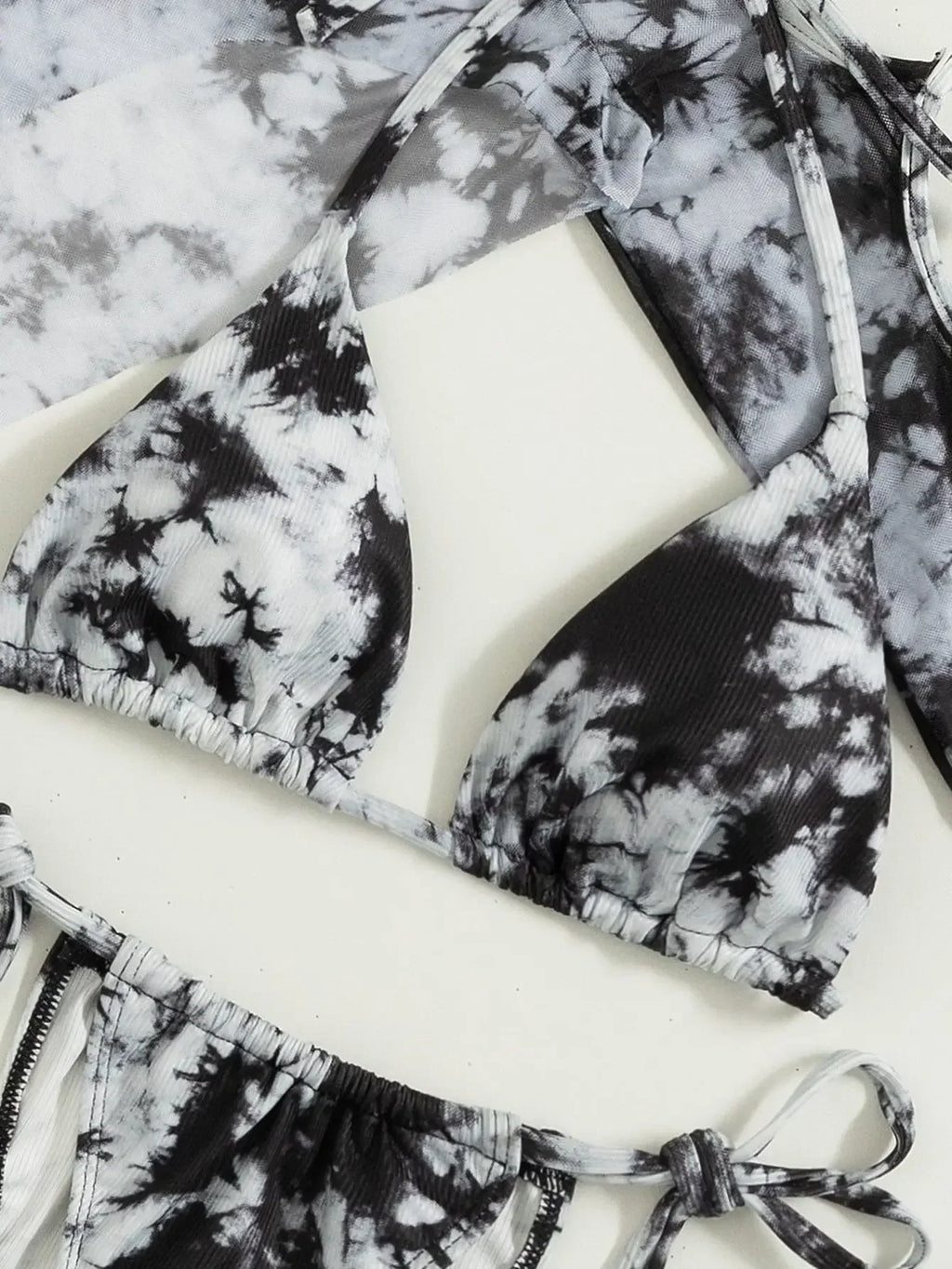 Black Tie Dye Bikini Set