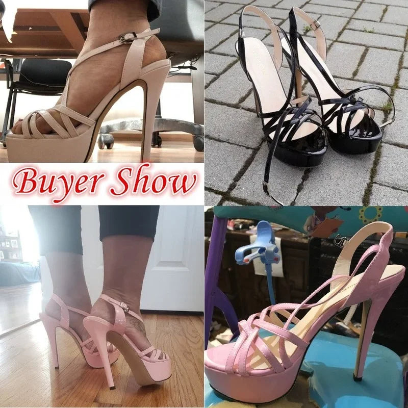14CM Platform High Heels Sandals