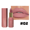 Matte waterproof velvet nude lipstick - Sexy red-brown long-lasting makeup - Professional style, easy to carry