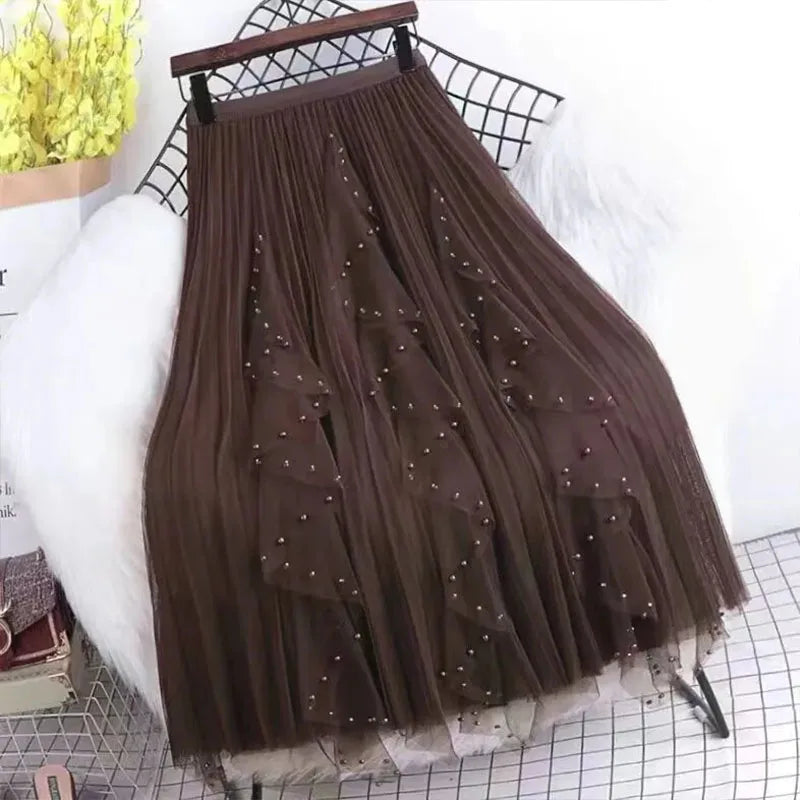 Beading Tulle Skirt