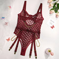 Mesh Metal Steel Ring Swimsuit