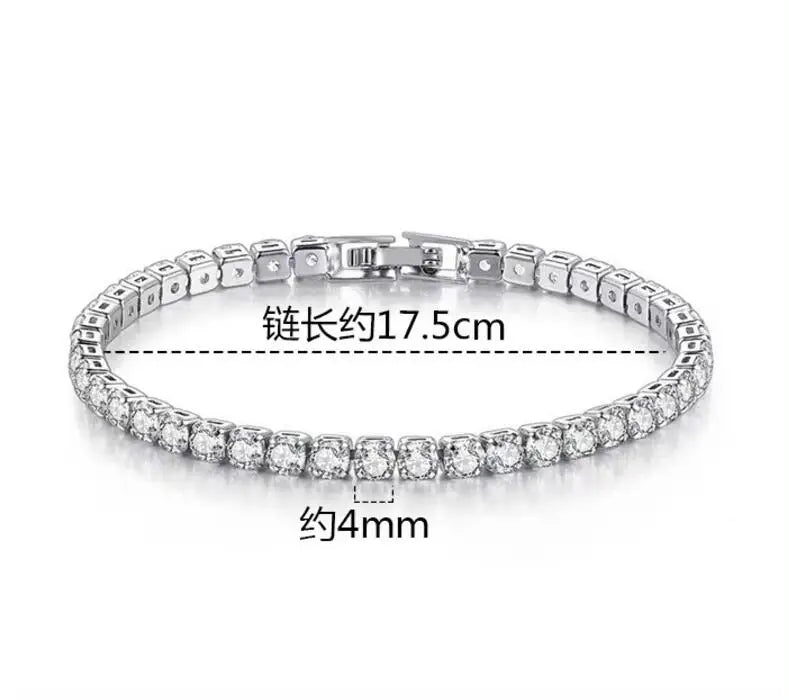 4mm Moissanite Tennis Bracelet
