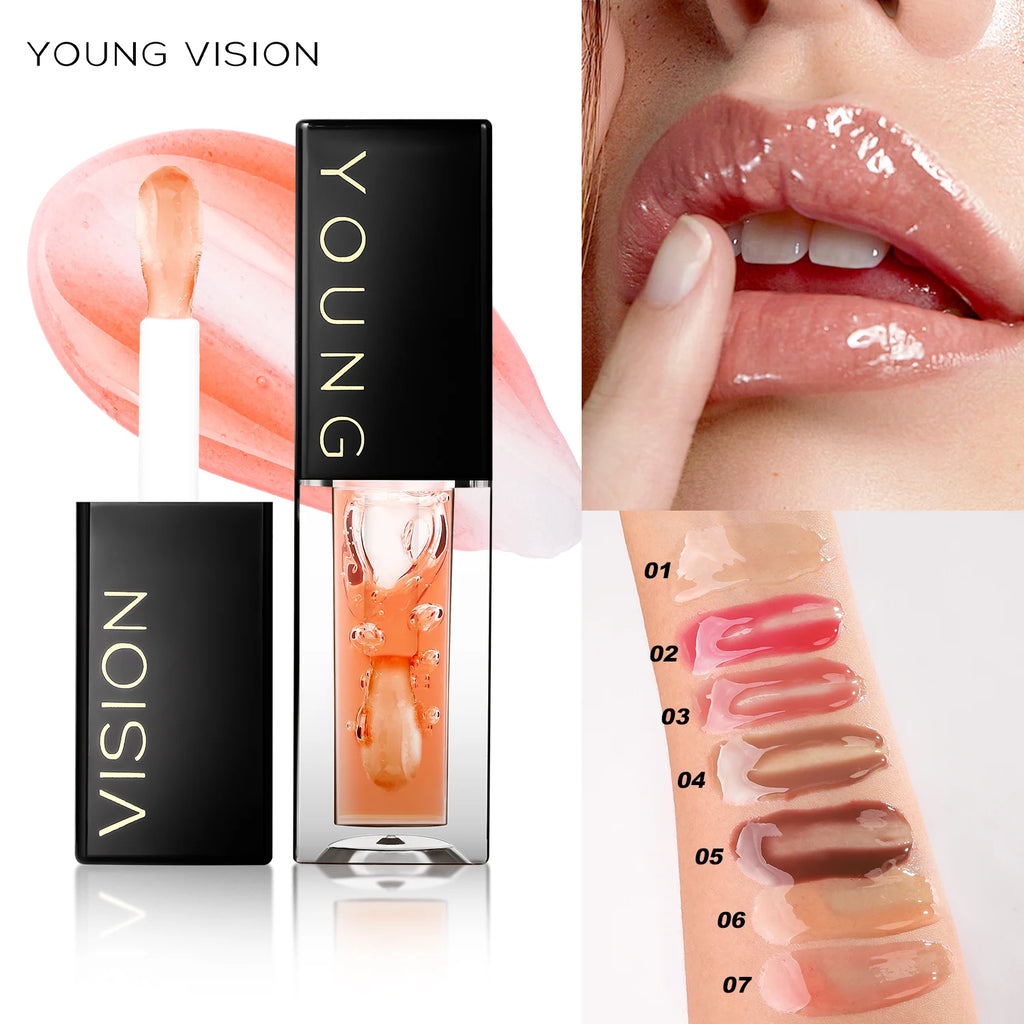 7 Color Moisturizing Lip Gloss Waterproof, Long-Lasting, Hydrating, Non-Transfer Liquid Lip Color Cosmetics