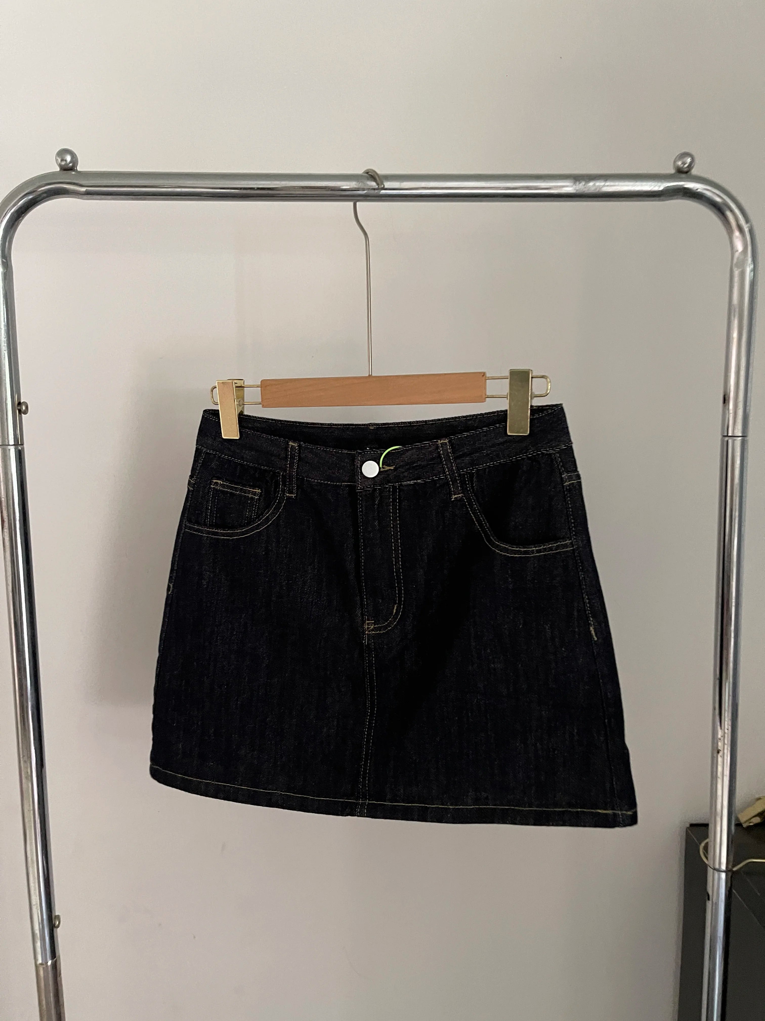 High Waist Denim Blue Skirt