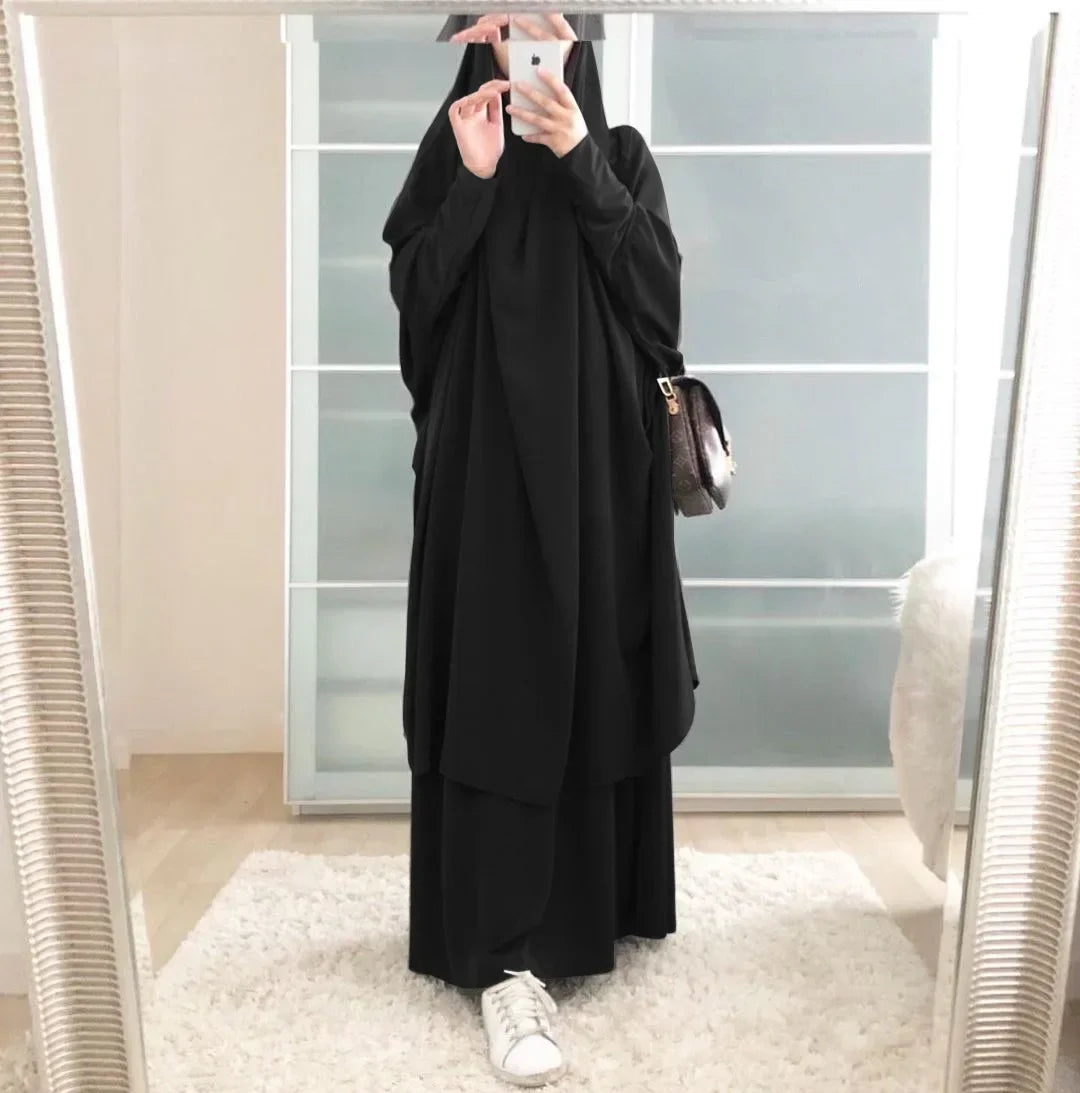 Hooded Muslim Dress Set