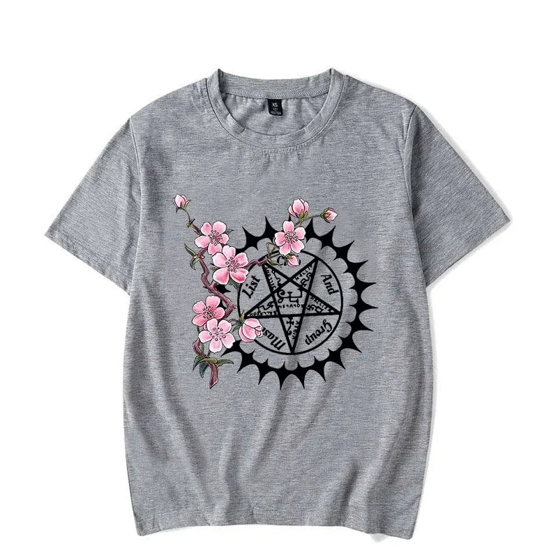 Anime Black Butler Cherry Blossom Pattern Printed T-Shirt