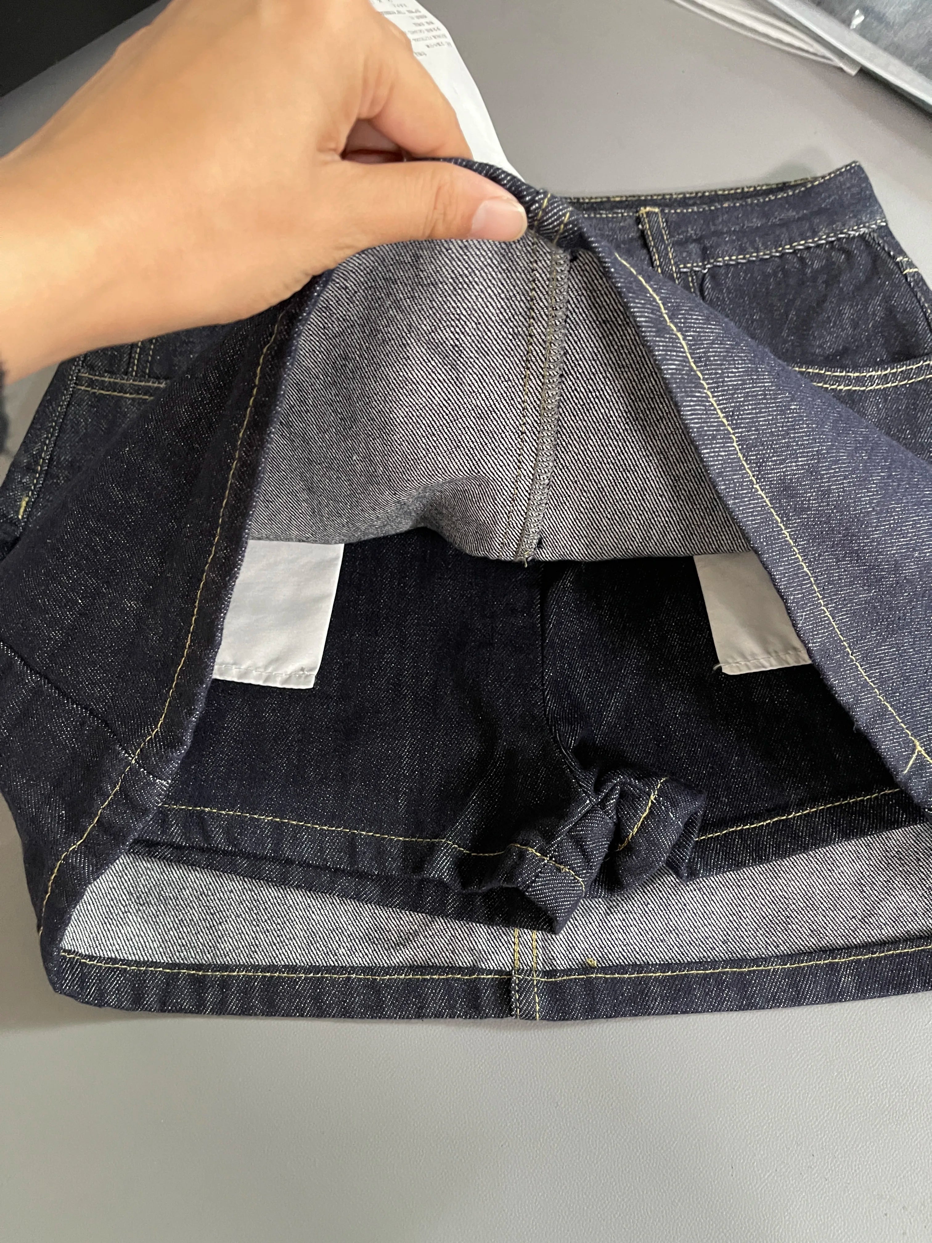 High Waist Denim Blue Skirt