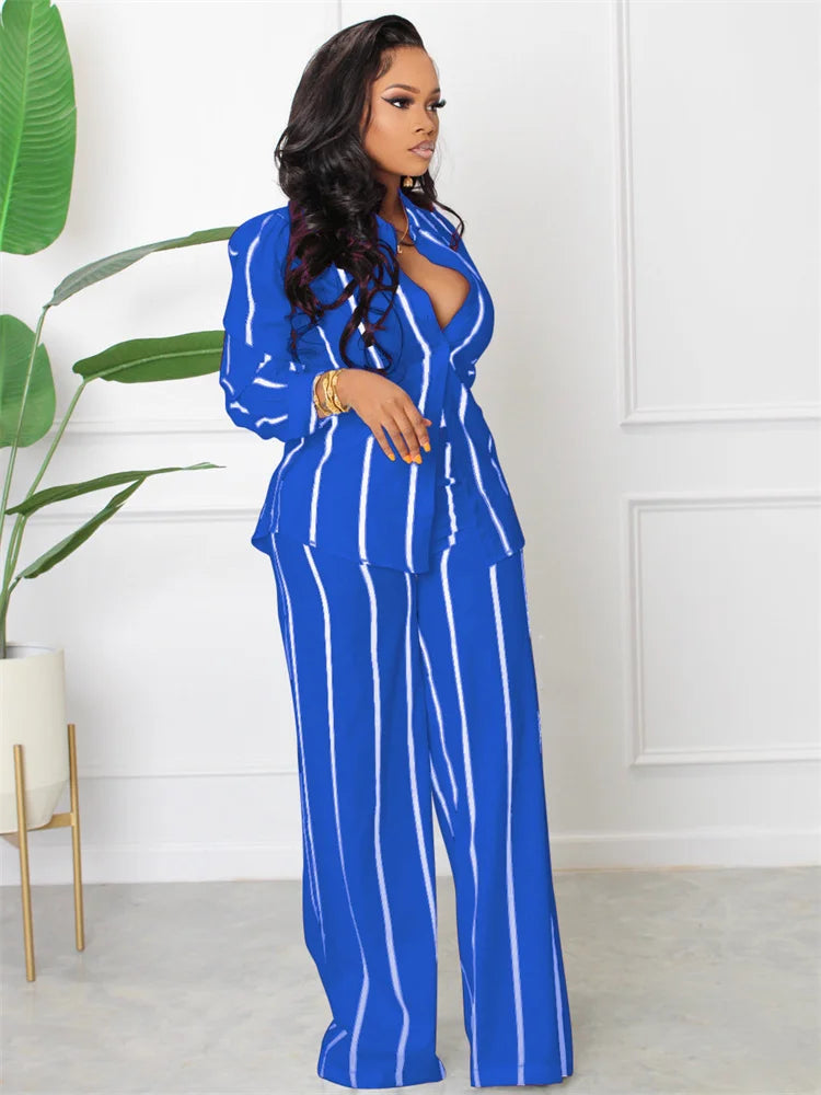 Striped Two Piece Set