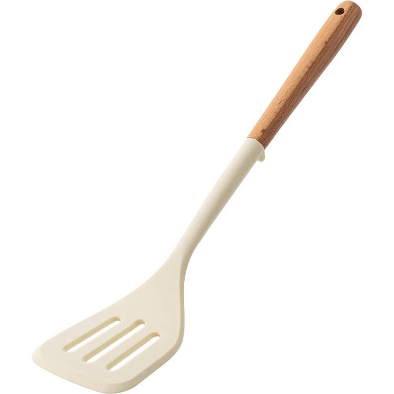 Chinese Style Silicone Wood Handle Spatula