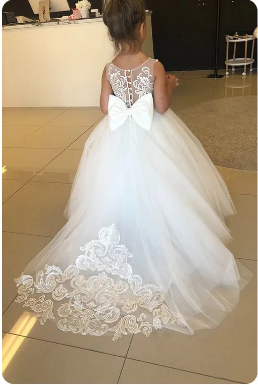 Flower Long Lace Princess Dress