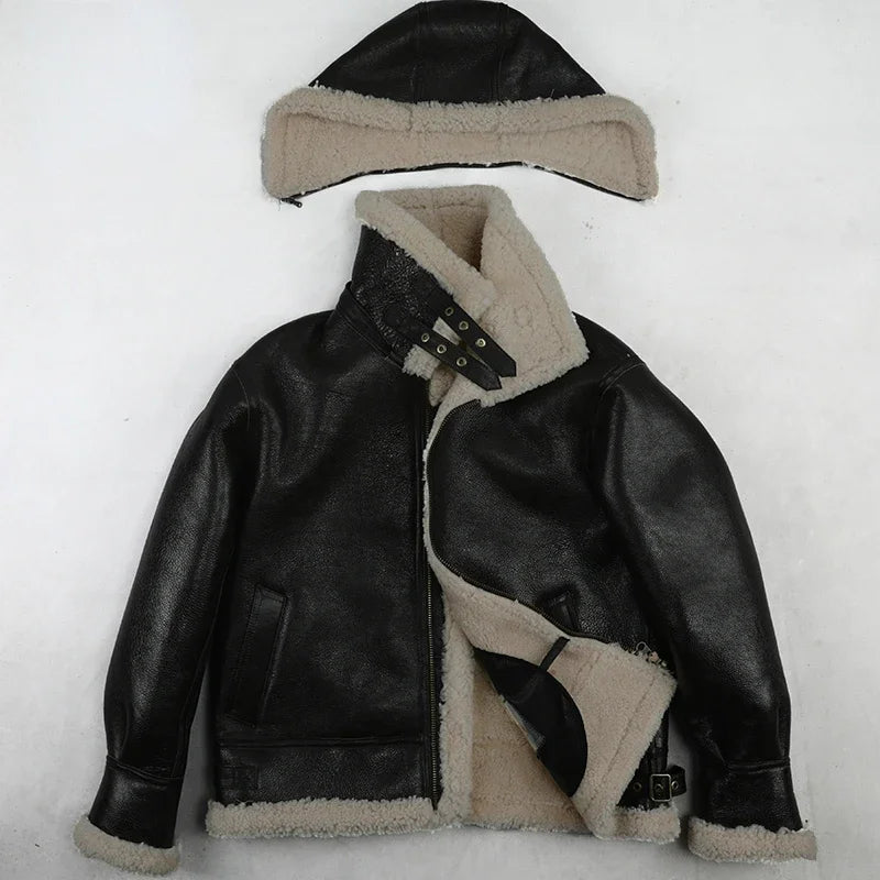 2022 Winter New Original Natural Sheepskin Fur Coat Women's Coat Thick Warm Sheep Sheared Lamb Hair Short Genuine Leather Jacket