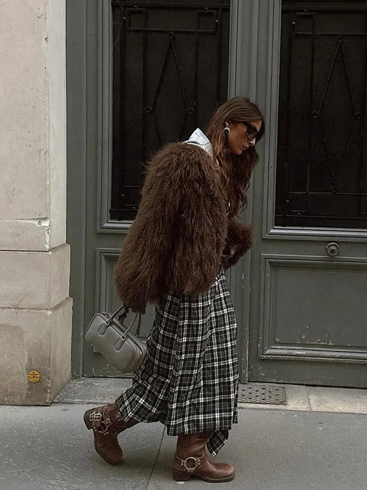 Oversize Plush Fur Coat