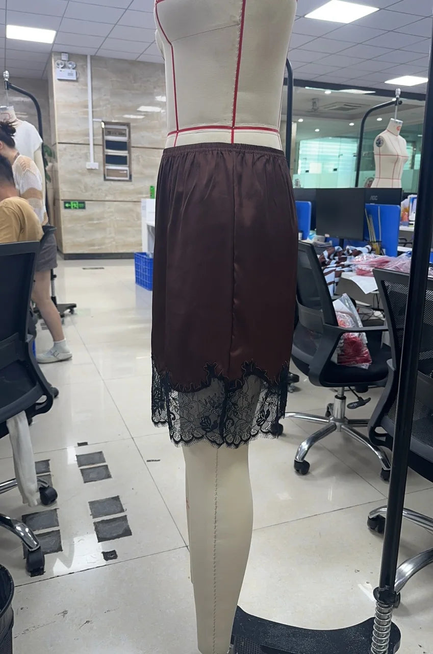 Lace Trimmed Mini Skirt