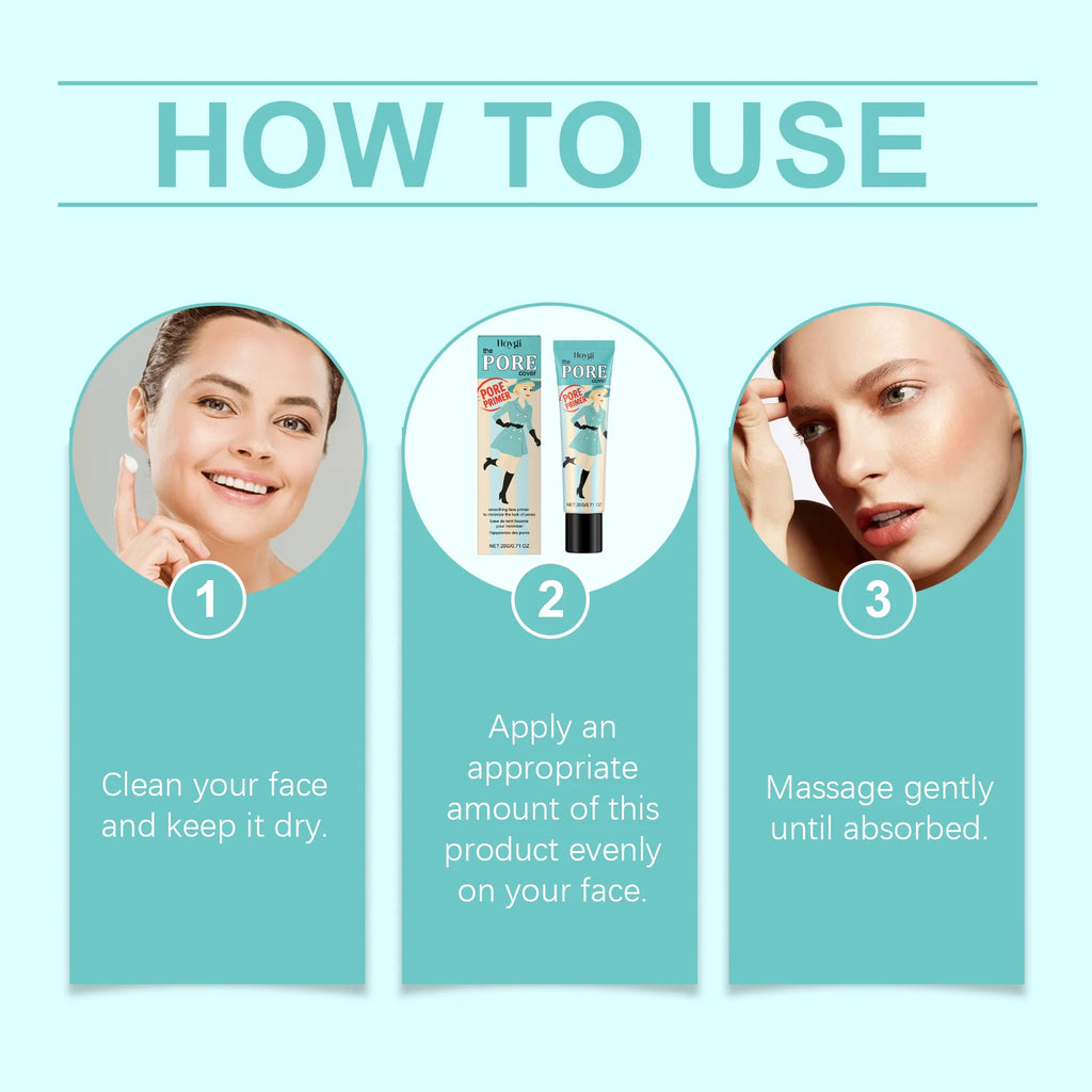 Lightweight Hydrating Moisturizing Primer - Plant-Based Isolation Protection Brightening Concealing No-Makeup Base