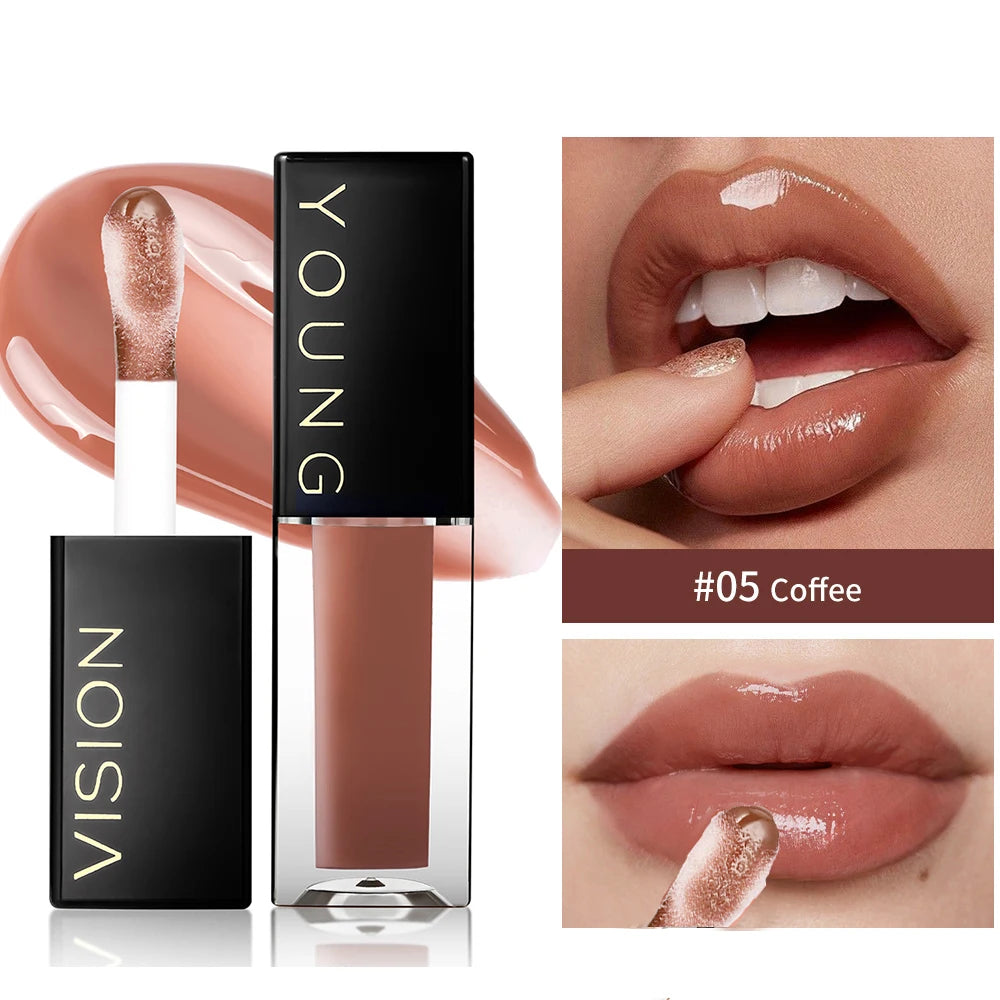 7 Color Moisturizing Lip Gloss Waterproof, Long-Lasting, Hydrating, Non-Transfer Liquid Lip Color Cosmetics