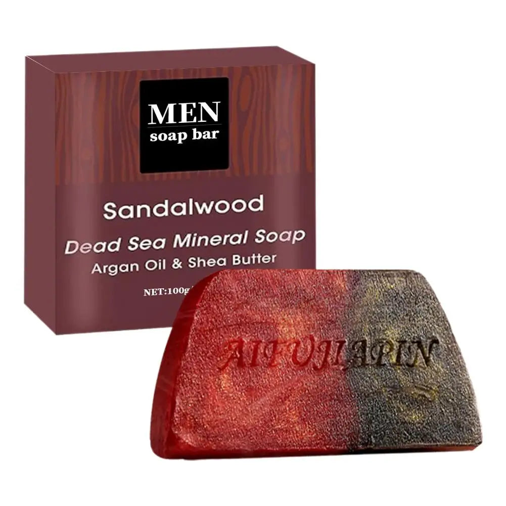 Sandalwood Men'S Soap 100g , Deeply Cleanses The Body, Moisturizes The Face, And Is Gentle And Shiny