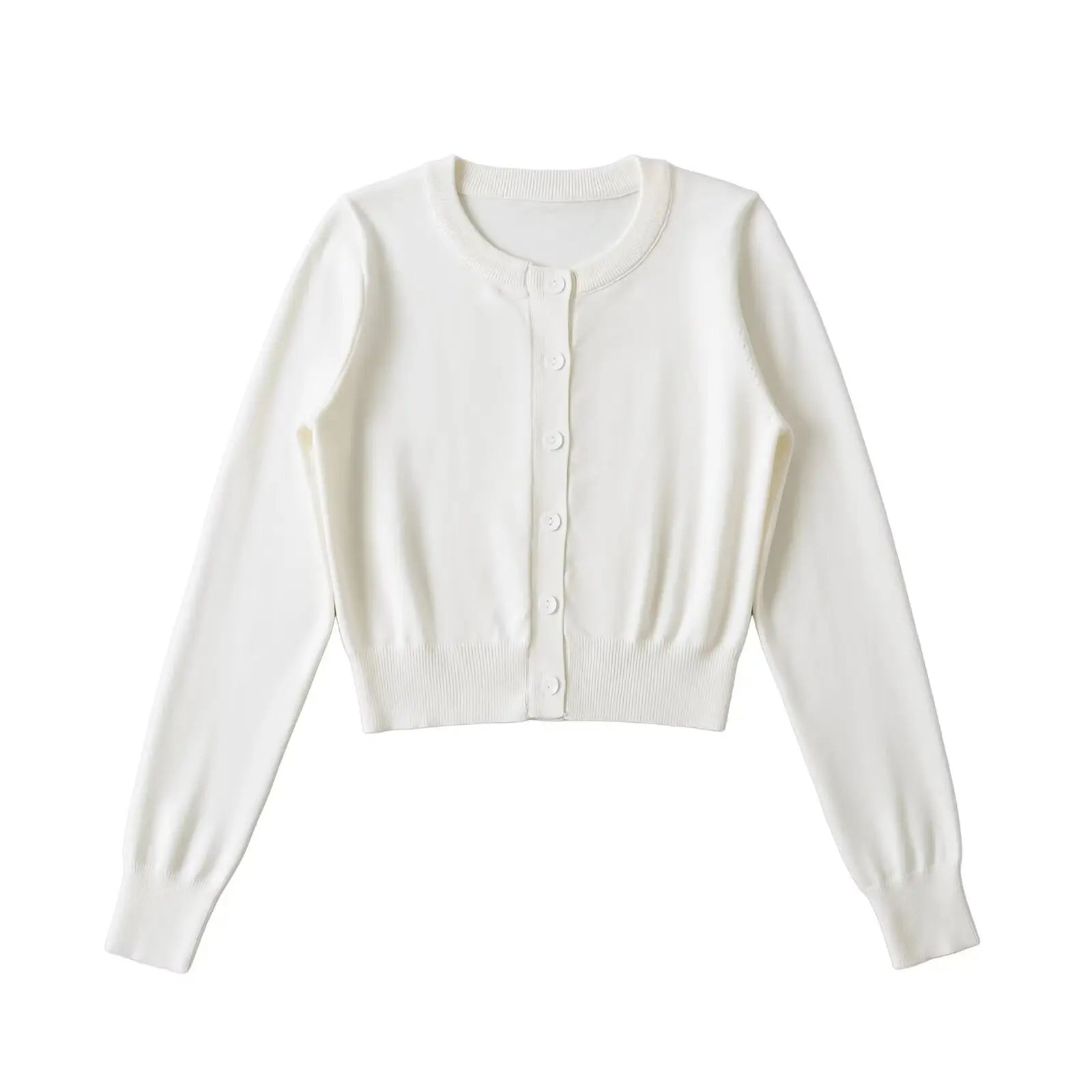 Retro Button Through Pointelle Knit Cardigan