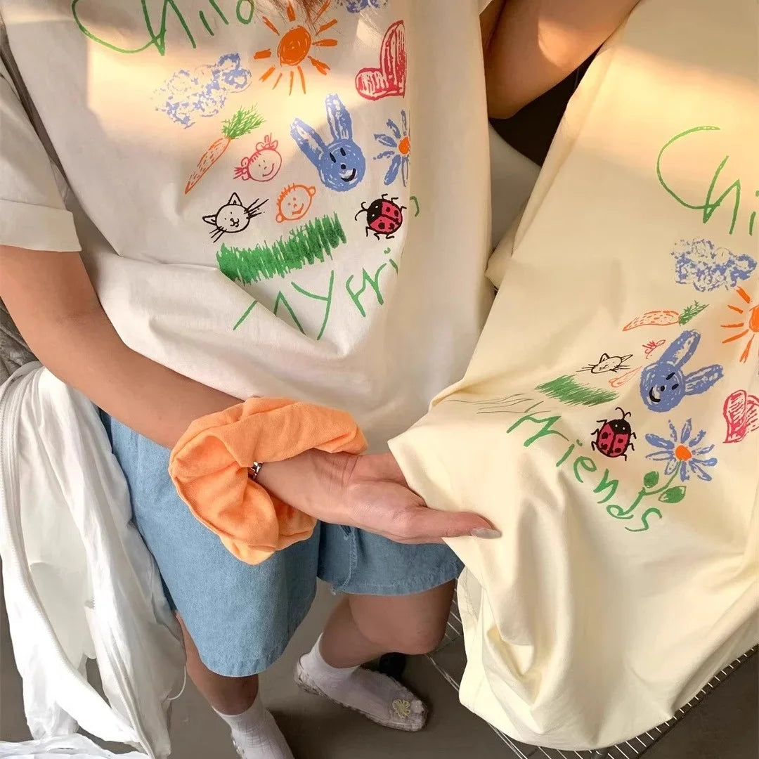 Women's T-shirt Vintage Floral Print Summer Round Neck Top Comfortable Breathable Casual Wear Graphic T Shirts Aesthetic Clothes