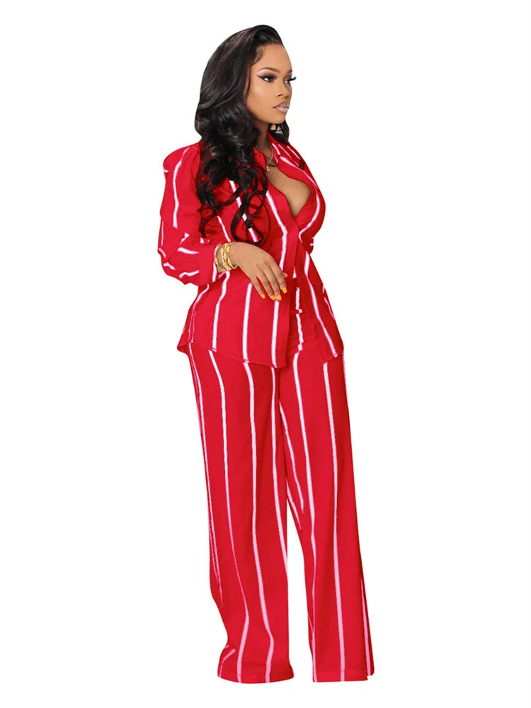 Striped Two Piece Set