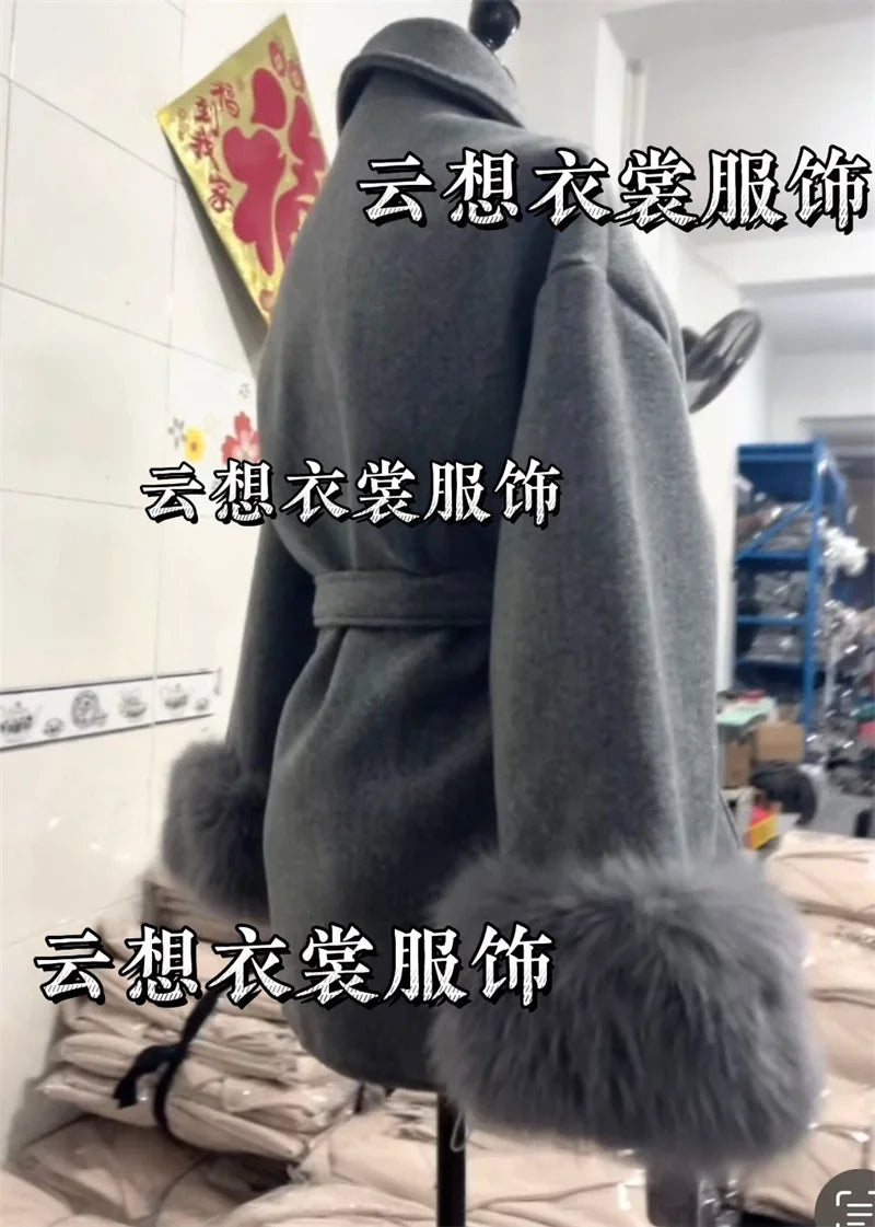 Thin Strap Woolen Jacket