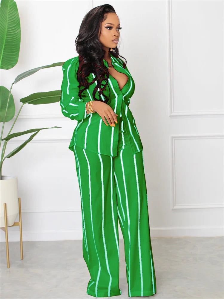 Striped Two Piece Set