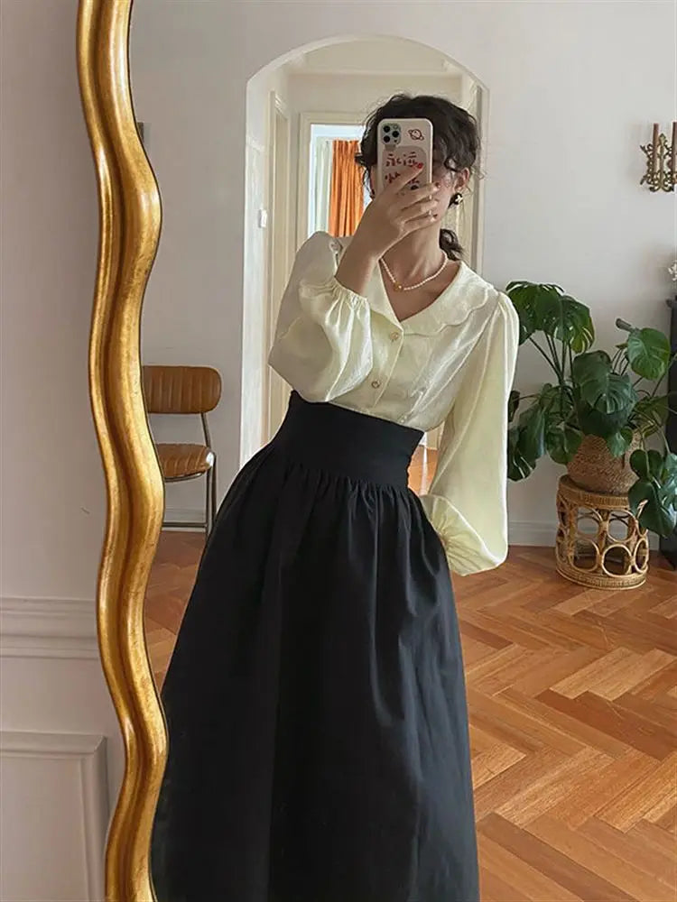 Mid-Length A-Line Skirt